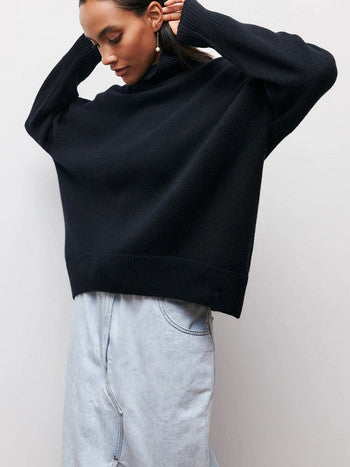 Elena I-Jersey de cuello alto